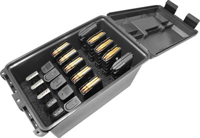 Mtm Molded Products Company Mtm Tactical Mag Can -For 10 (30 Rd) AR Mags & 10 (double Stacked) Handgun