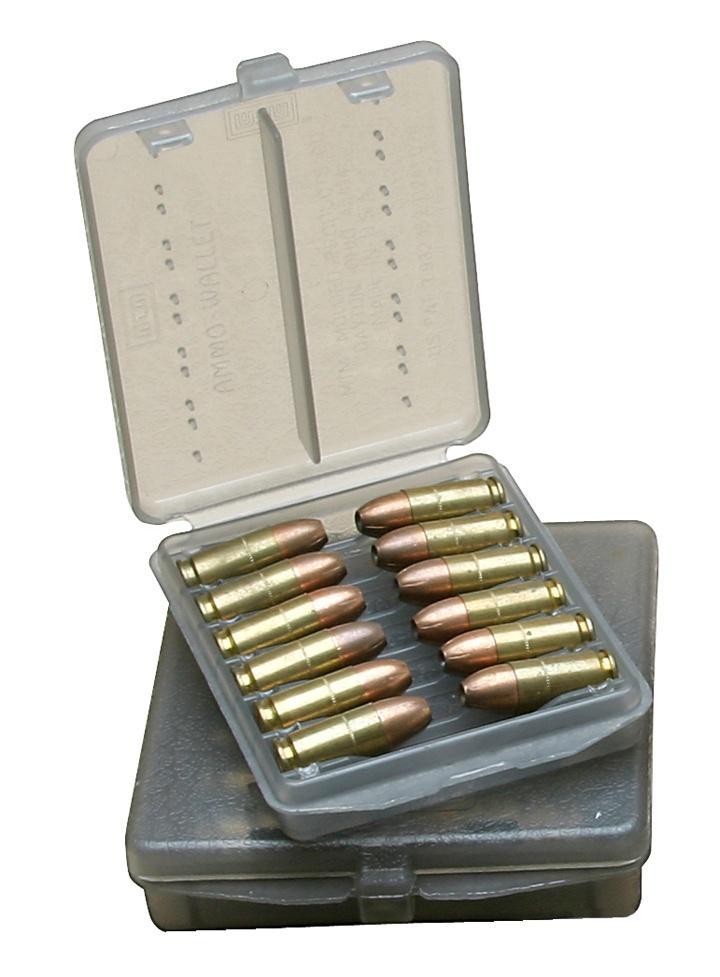 Mtm Molded Products Company Mtm 12 Rounds Case-Gard Ammo Wallet Clear Smoke .38 Spl. .357 Magazine