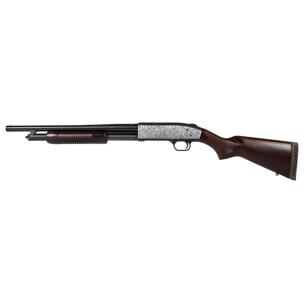 Mossberg & Sons Inc. Mossberg 500 Retrograde Shotgun 12 ga 3" Chamber 5rd 18.5" Barrel Filigree Polished