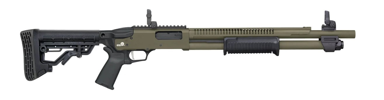 Mossberg & Sons Inc. Mossberg 590R 12/18.5 6+1 OD Green Shotgun