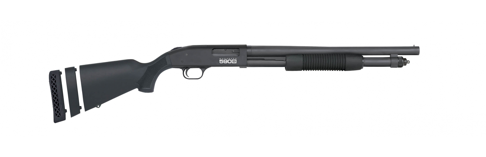 Mossberg & Sons Inc. Mossberg 590S Compact Shotgun 12ga 3" Chamber 5rd Capacity 18.5" Barrel Black