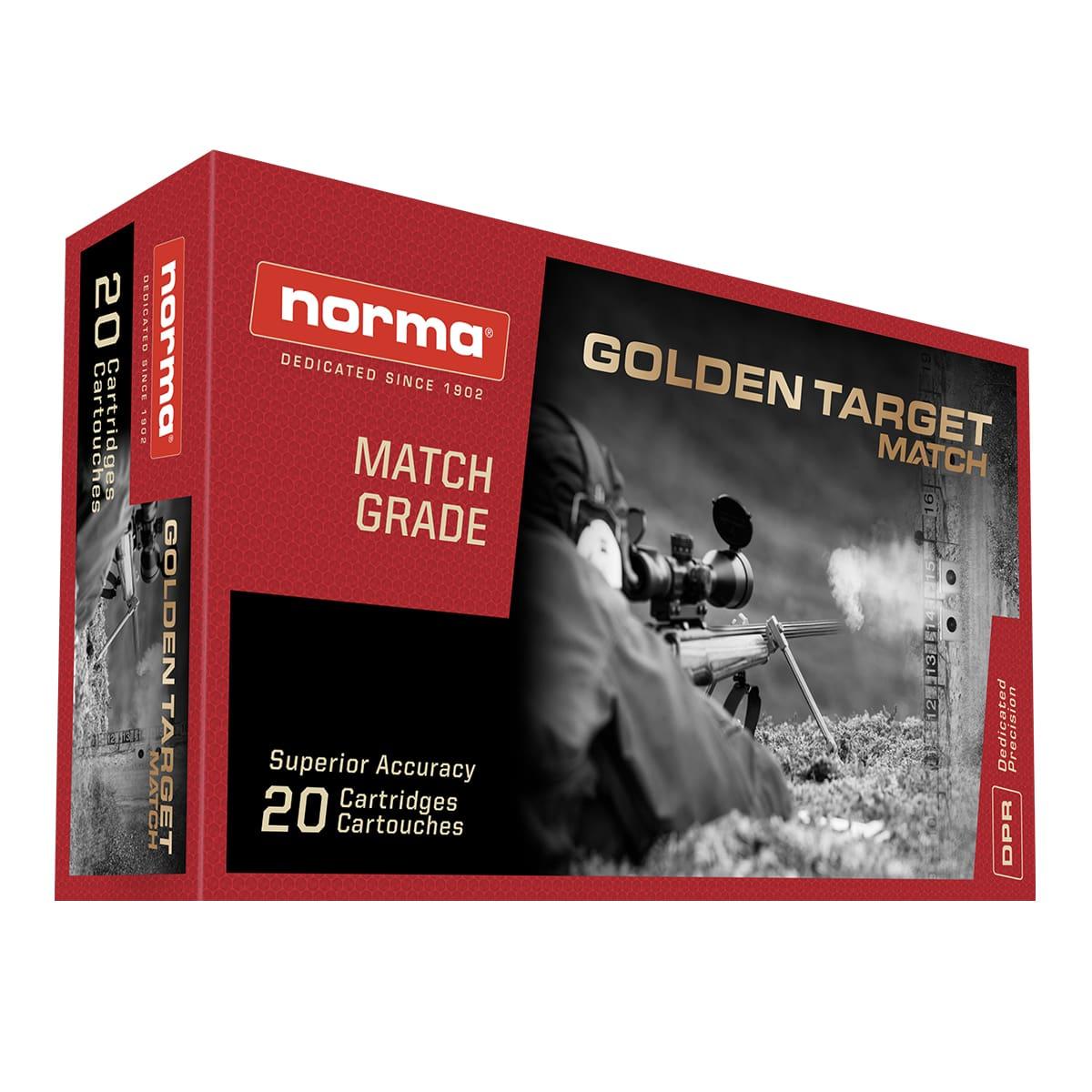 Norma Golden Target Match Rifle Ammunition .308 Win 175gr HPBT 2610 fps 20/ct Norma Golden Target Match Rifle Ammunition .308 Win 175gr HPBT 2610 fps 20/ct