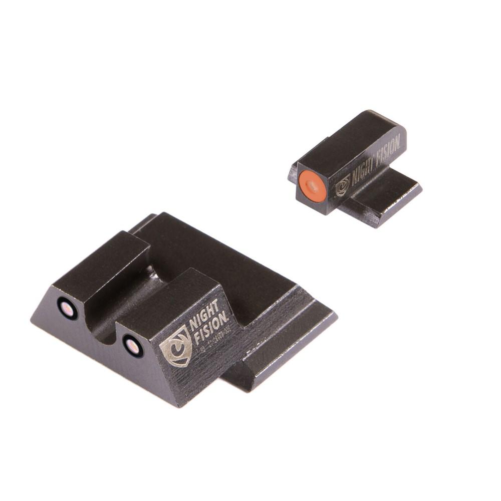 Night Fision LLC Night Fision Perfect Dot Night Sight Set Orange Front Black Rear for S&W M&P