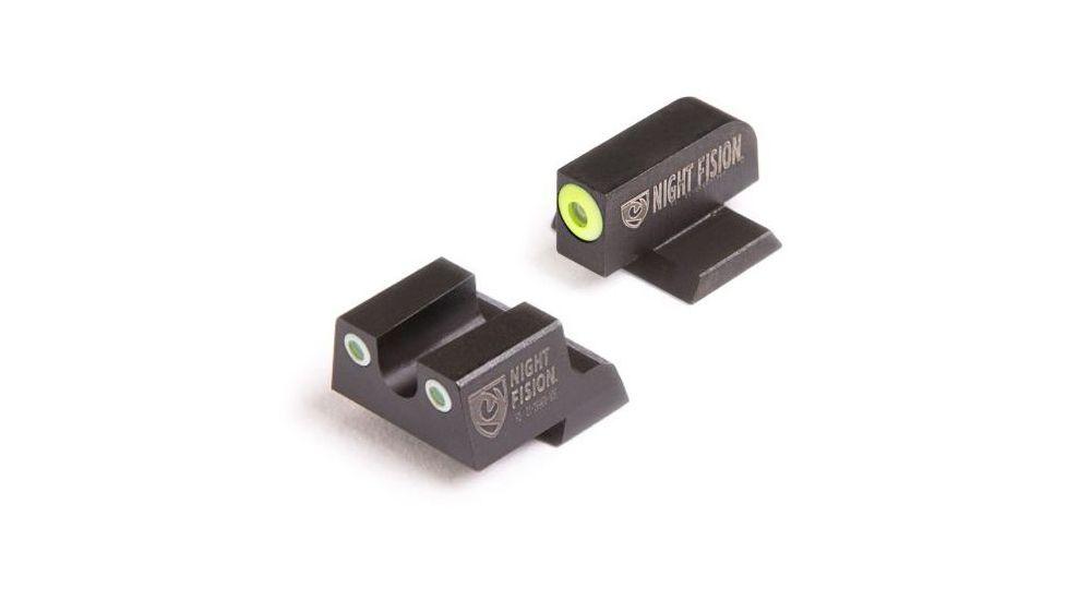 Night Fision LLC Perfect Dot NS Set w/Yellow Front + Black Square Rear Fits Springfield XD