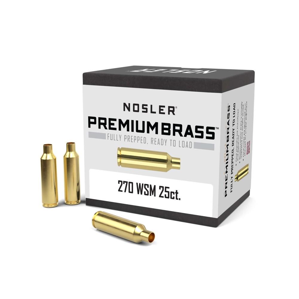 Nosler Bullets Inc. Nosler Unprimed Brass Rifle Cartridge Cases .270 WSM 25/ct