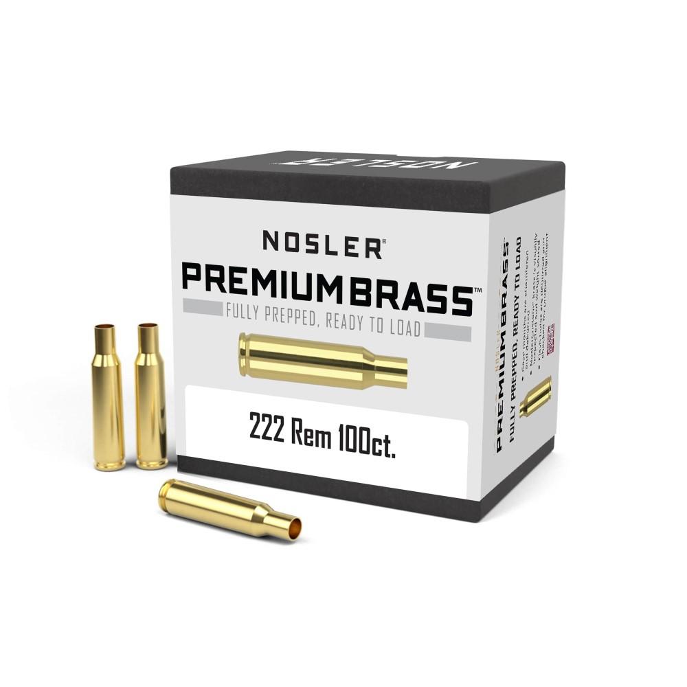 Nosler Bullets Inc. Nosler Unprimed Brass Rifle Cartridge Cases .222 Rem 100/ct