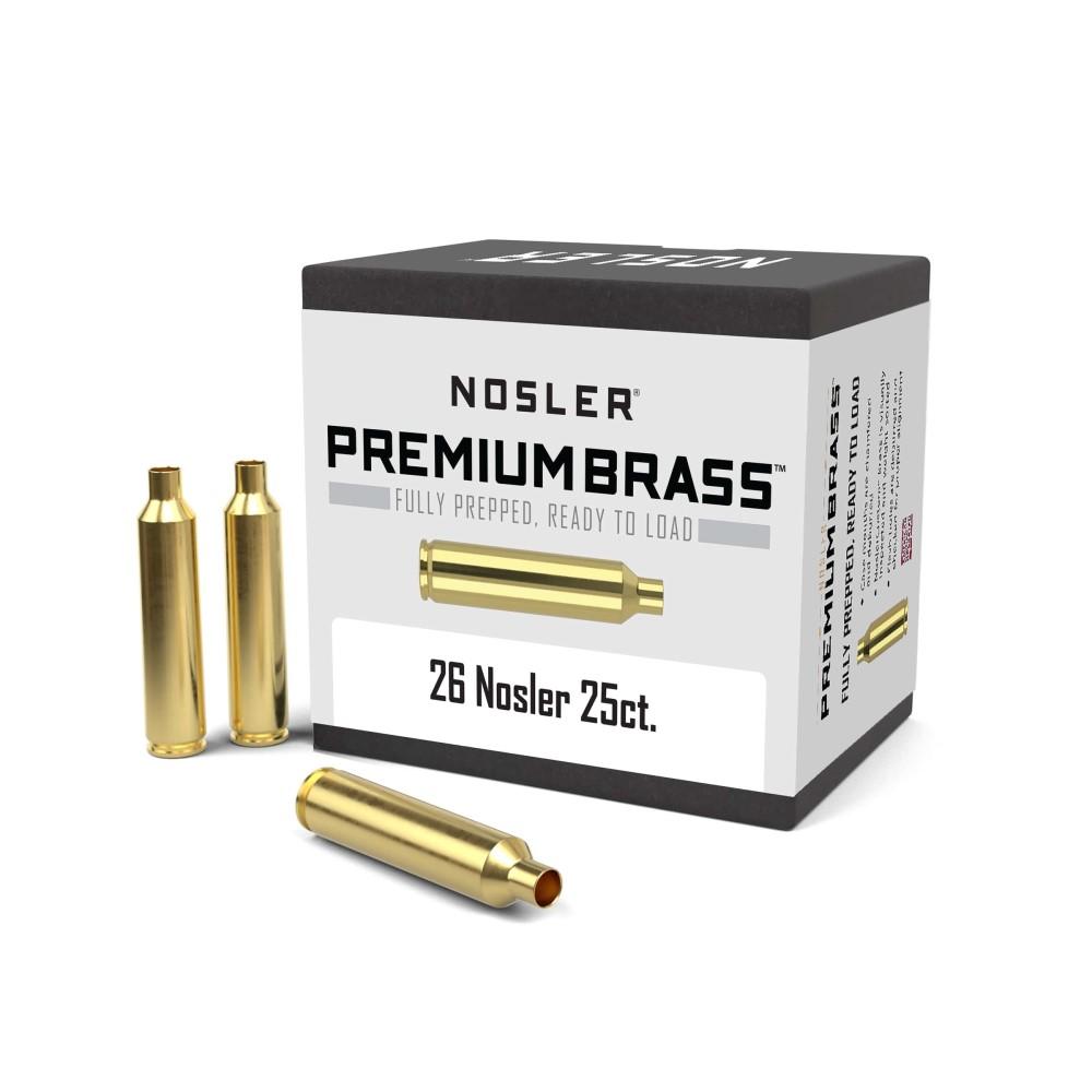 Nosler Bullets Inc. Nosler Unprimed Brass Rifle Cartridge Cases .26 Nosler 25/ct
