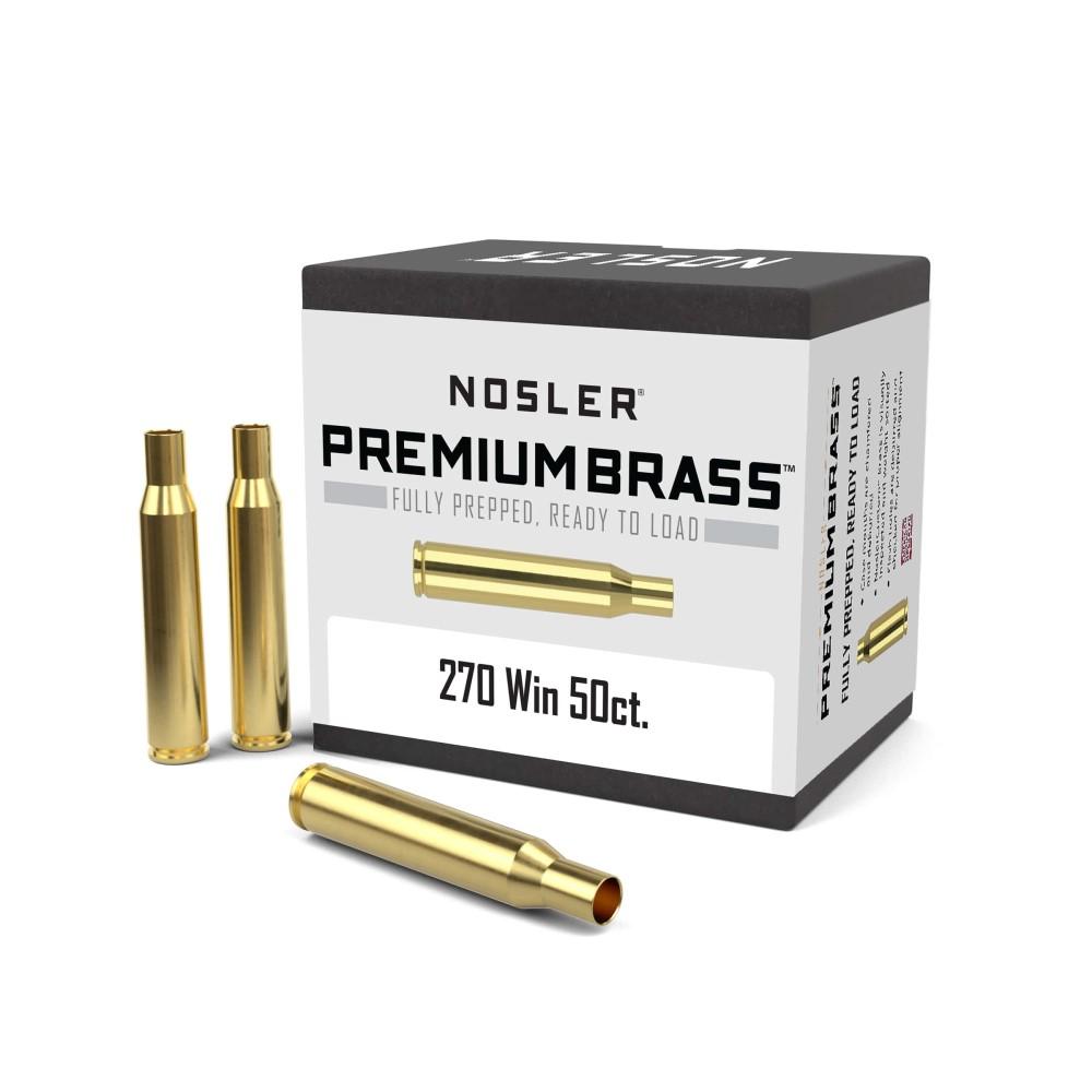 Nosler Bullets Inc. Nosler Unprimed Brass Rifle Cartridge Cases .270 Win 50/ct