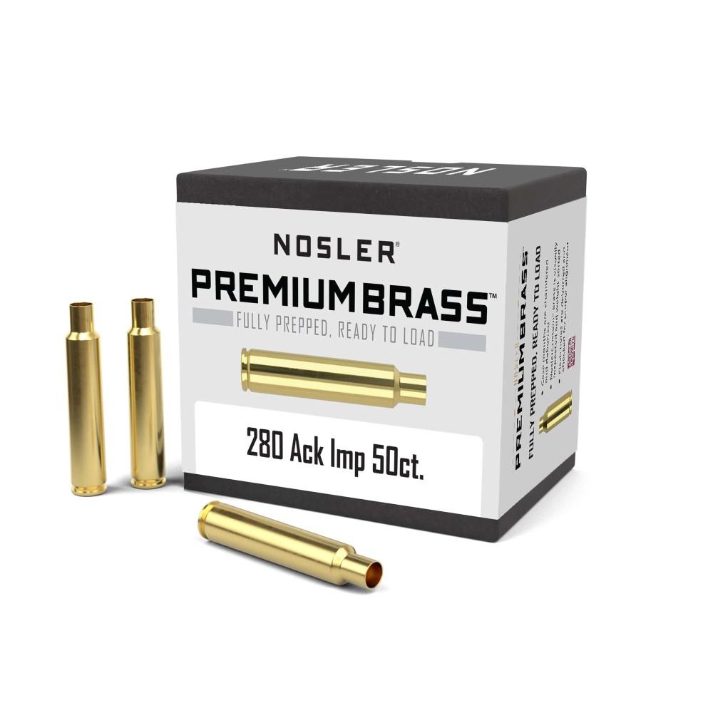 Nosler Bullets Inc. Nosler Unprimed Brass Rifle Cartridge Cases .280 Ackley Improved 50/ct