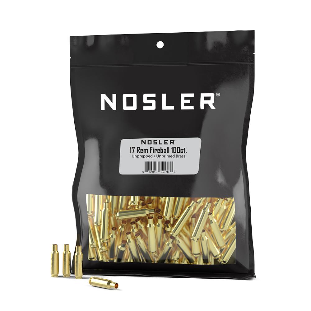 Nosler Bullets Inc. Nosler Unprimed Unprepped Brass Rifle Cartridge Cases .17 Rem Fireball NOS HS 100/ct