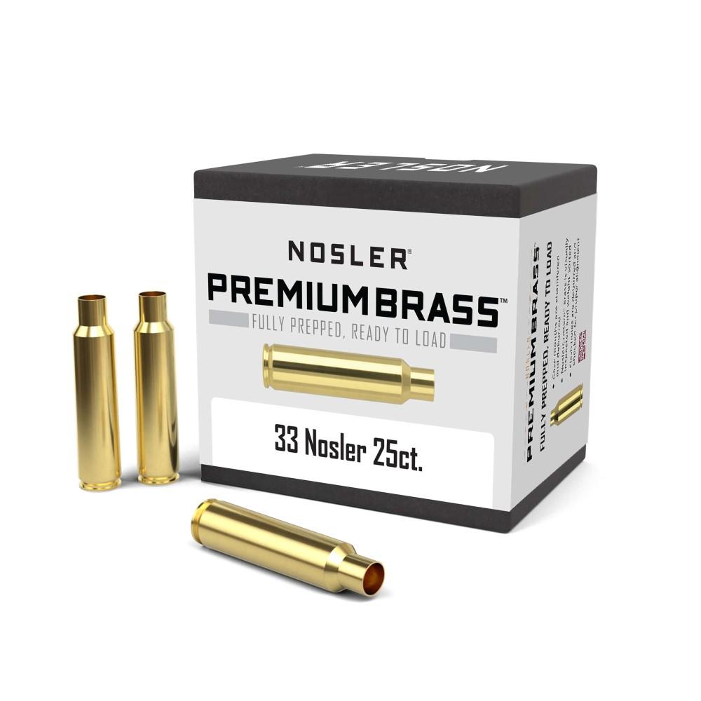 Nosler Bullets Inc. Nosler Unprimed Brass Rifle Cartridge Cases .33 Nosler 25/ct