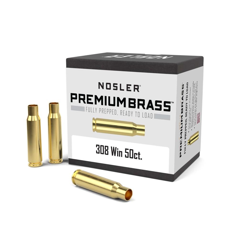Nosler Bullets Inc. Nosler Unprimed Brass Rifle Cartridge Cases .308 Win 50/ct