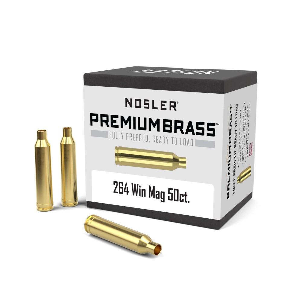 Nosler Bullets Inc. Nosler Unprimed Brass Rifle Cartridge Cases .264 Win Mag 50/ct