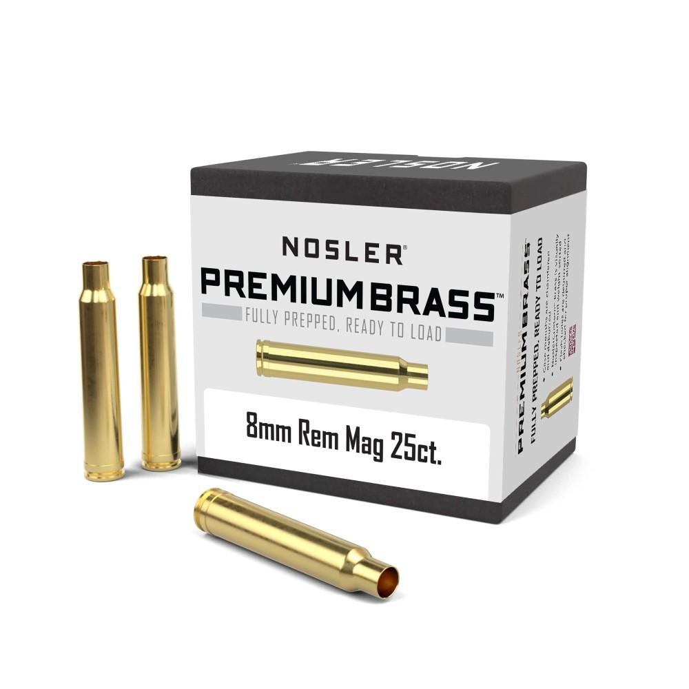 Nosler Bullets Inc. Nosler Unprimed Brass Rifle Cartridge Cases 8mm Rem Mag 25/ct