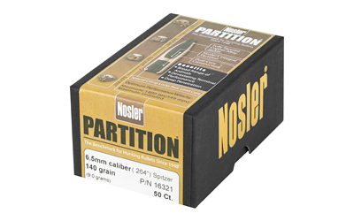 Nosler Partition Rifle Bullets 6.5mm .264" 140 gr SPT 50/ct Nosler Partition Rifle Bullets 6.5mm .264" 140 gr SPT 50/ct