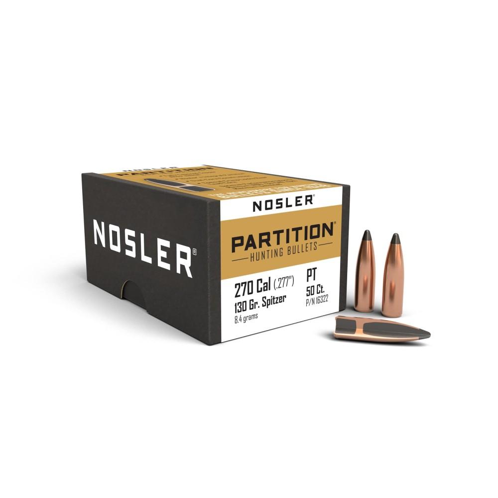 Nosler Bullets Inc. Nosler Partition Rifle Bullets .270 cal .277" 130 gr SPT 50/ct