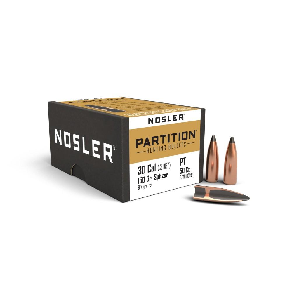 Nosler Bullets Inc. Nosler Partition Rifle Bullets .30 cal .308" 150 gr SPT 50/ct