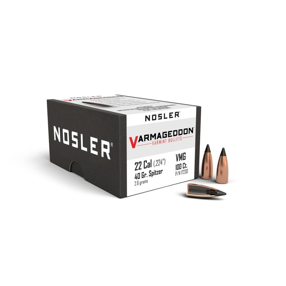 Nosler Bullets Inc. Nosler VarMageddon Rifle Bullets .22 cal .224" 40 gr FB-TIPPED 100/ct