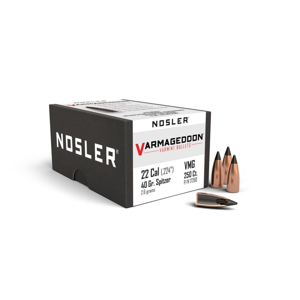 Nosler Bullets Inc. Nosler VarMageddon Rifle Bullets .22 cal .224" 40 gr FB-TIPPED 250/ct