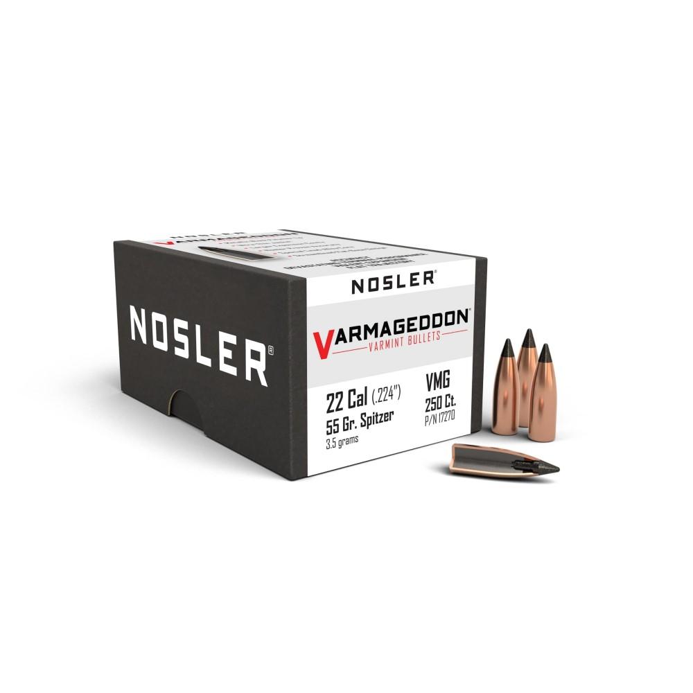 Nosler Bullets Inc. Nosler VarMageddon Rifle Bullets .22 cal .224" 55 gr FB-TIPPED 250/ct