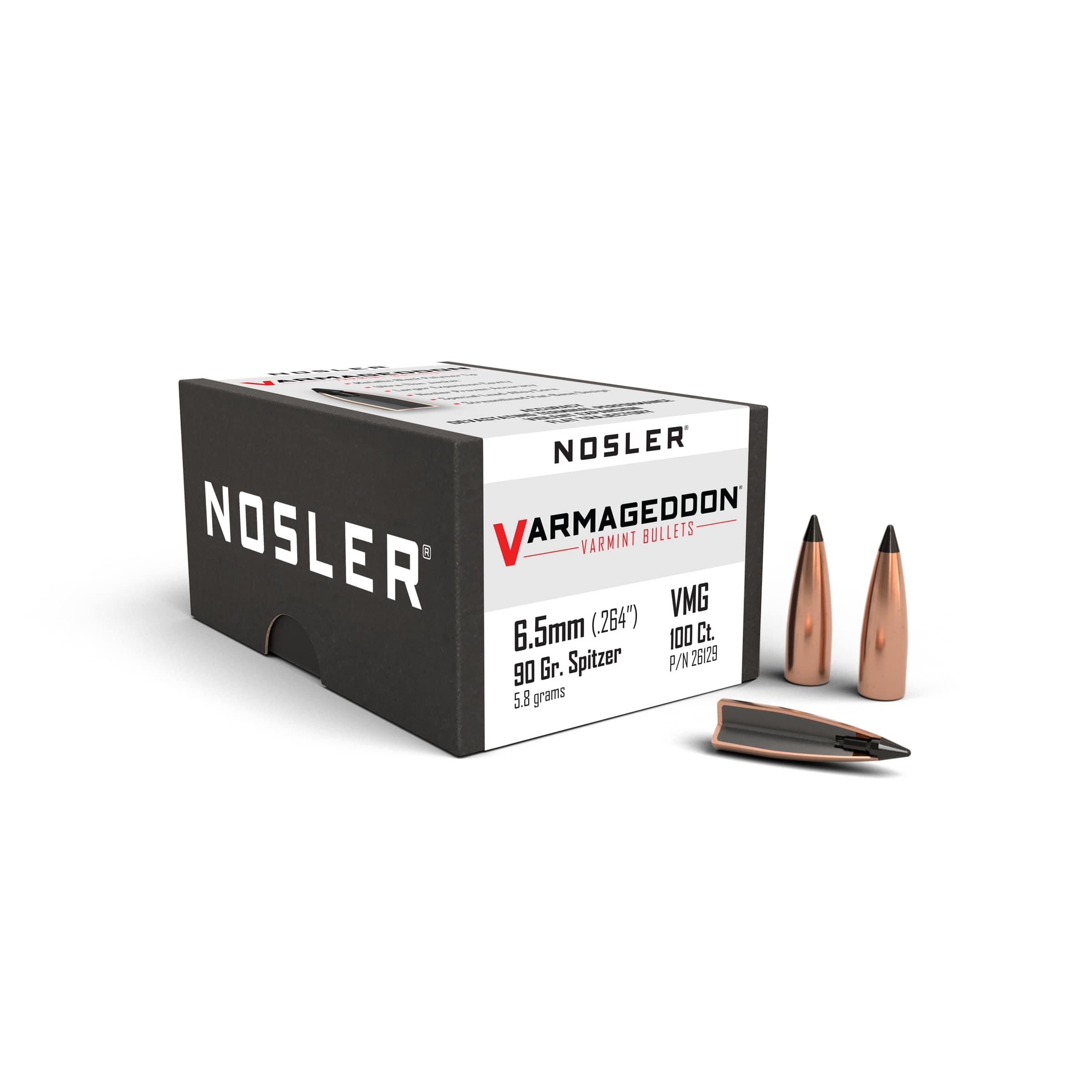 Nosler Bullets Inc. Nosler VarMageddon Rifle Bullets 6.5mm .264" 90 gr FB-Tipped 100/ct