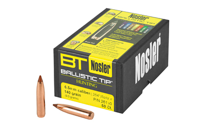 Nosler Bullets Inc. Nosler Ballistic Tip Hunting Rifle Bullets 6.5mm .264" 140 gr SBT-BTIP 50/ct