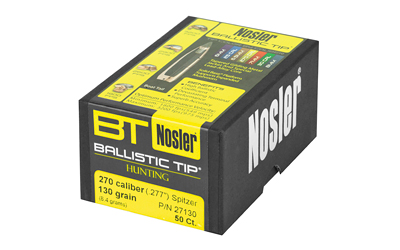 Nosler 270 Cal 130GR 50CT Ballistic Tip Nosler 270 Cal 130GR 50CT Ballistic Tip