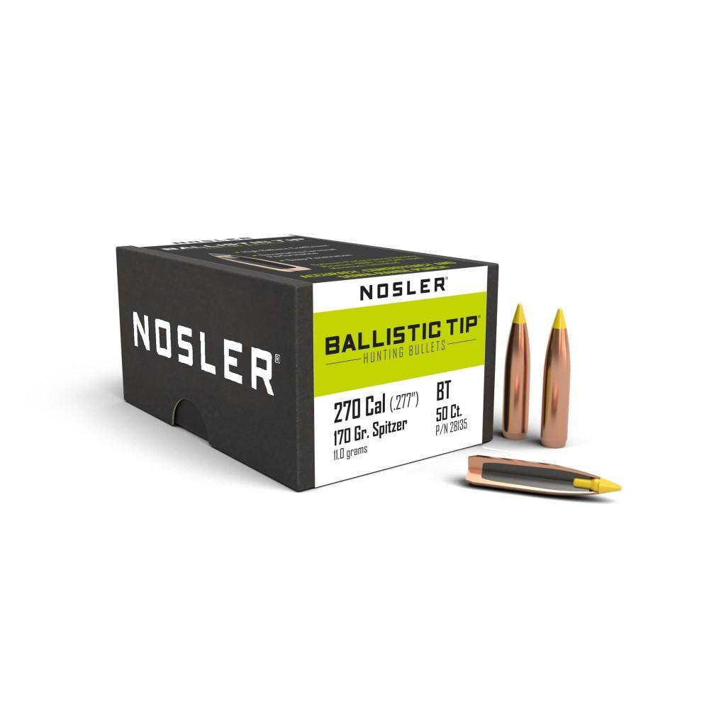 Nosler Bullets Inc. Nosler Ballistic Tip Hunting Rifle Bullets 270 cal 170g PT 50/ct