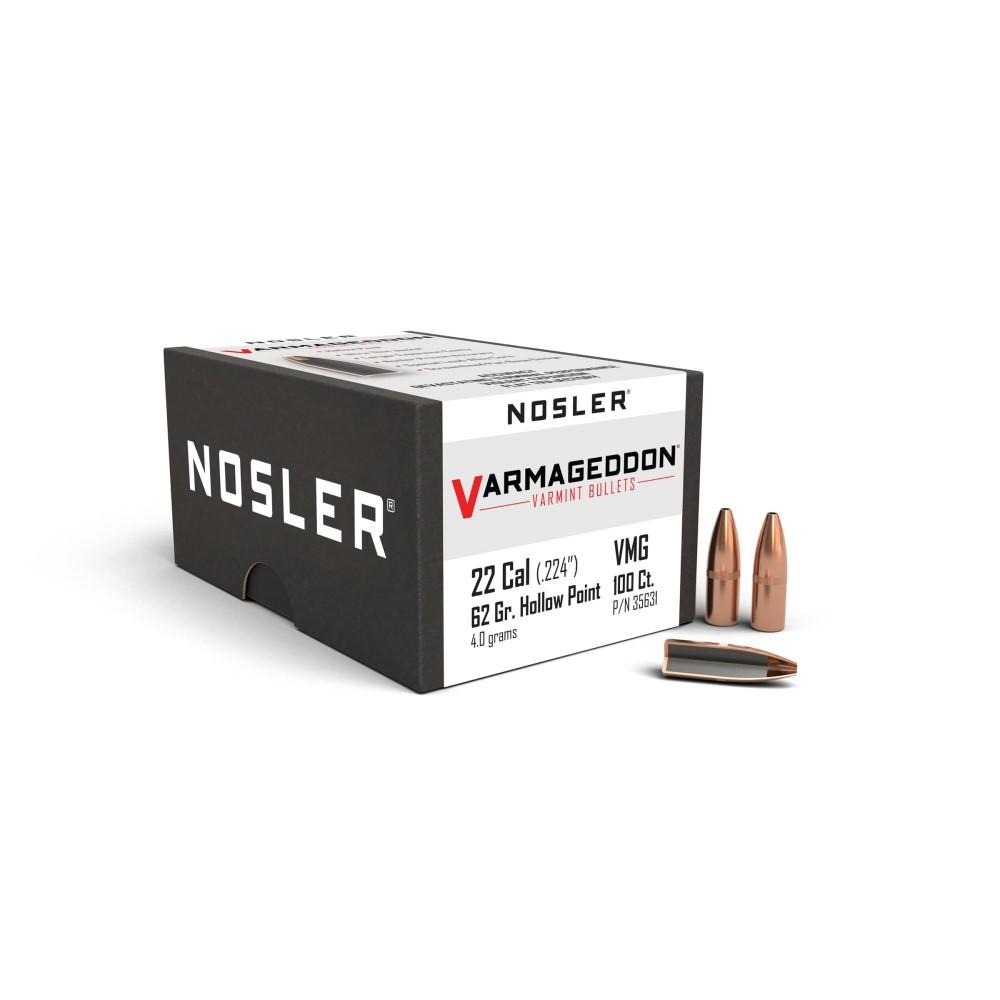 Nosler Bullets Inc. Nosler VarMageddon Rifle Bullets .22 cal .224" 62 gr FBHP 100/ct