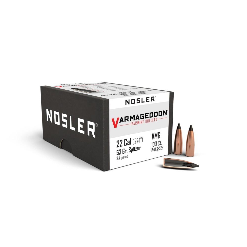 Nosler Bullets Inc. Nosler Varmageddon Rifle Bullets .22 cal .224" 53 gr FB-TIPPED 100/ct
