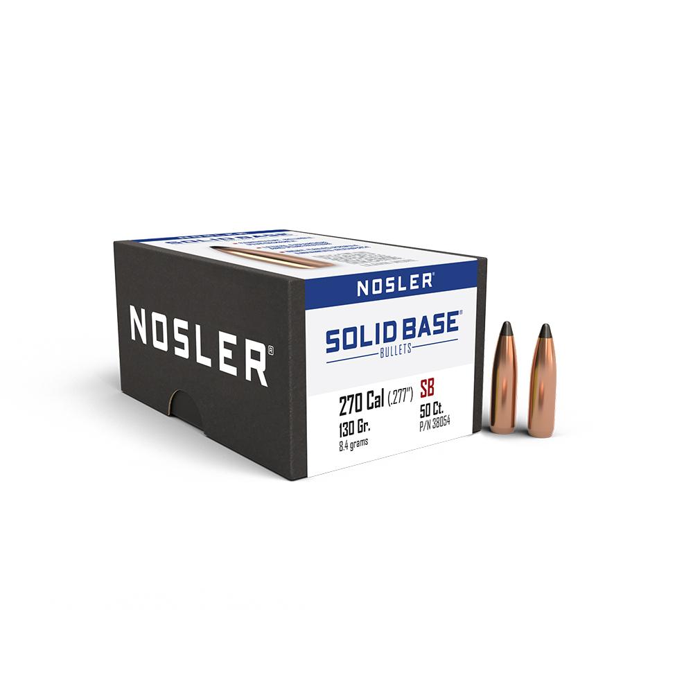 Nosler Bullets Inc. Nosler Solid Base Rifle Bullets .270 Cal .277" 130 gr 50/ct
