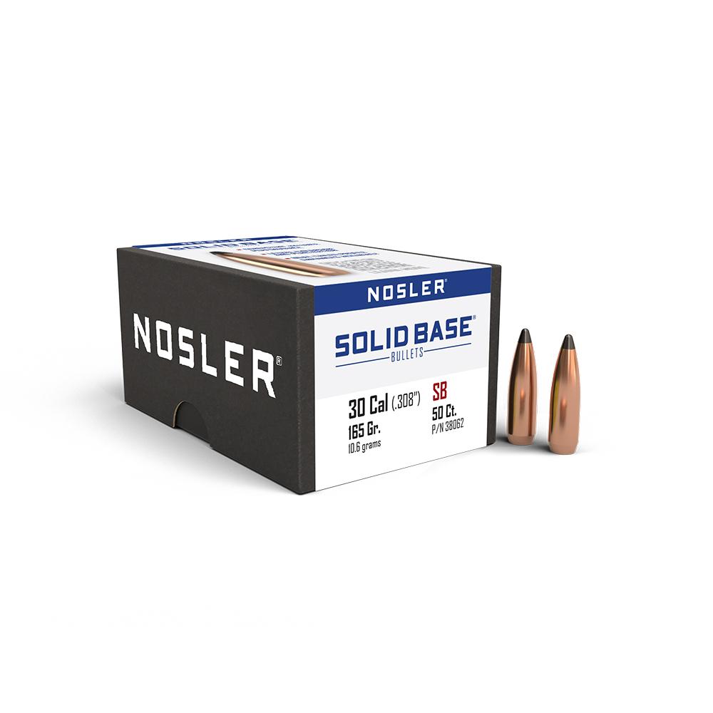 Nosler Bullets Inc. Nosler Solid Base Rifle Bullets .30 Cal .308" 165 gr 50/ct