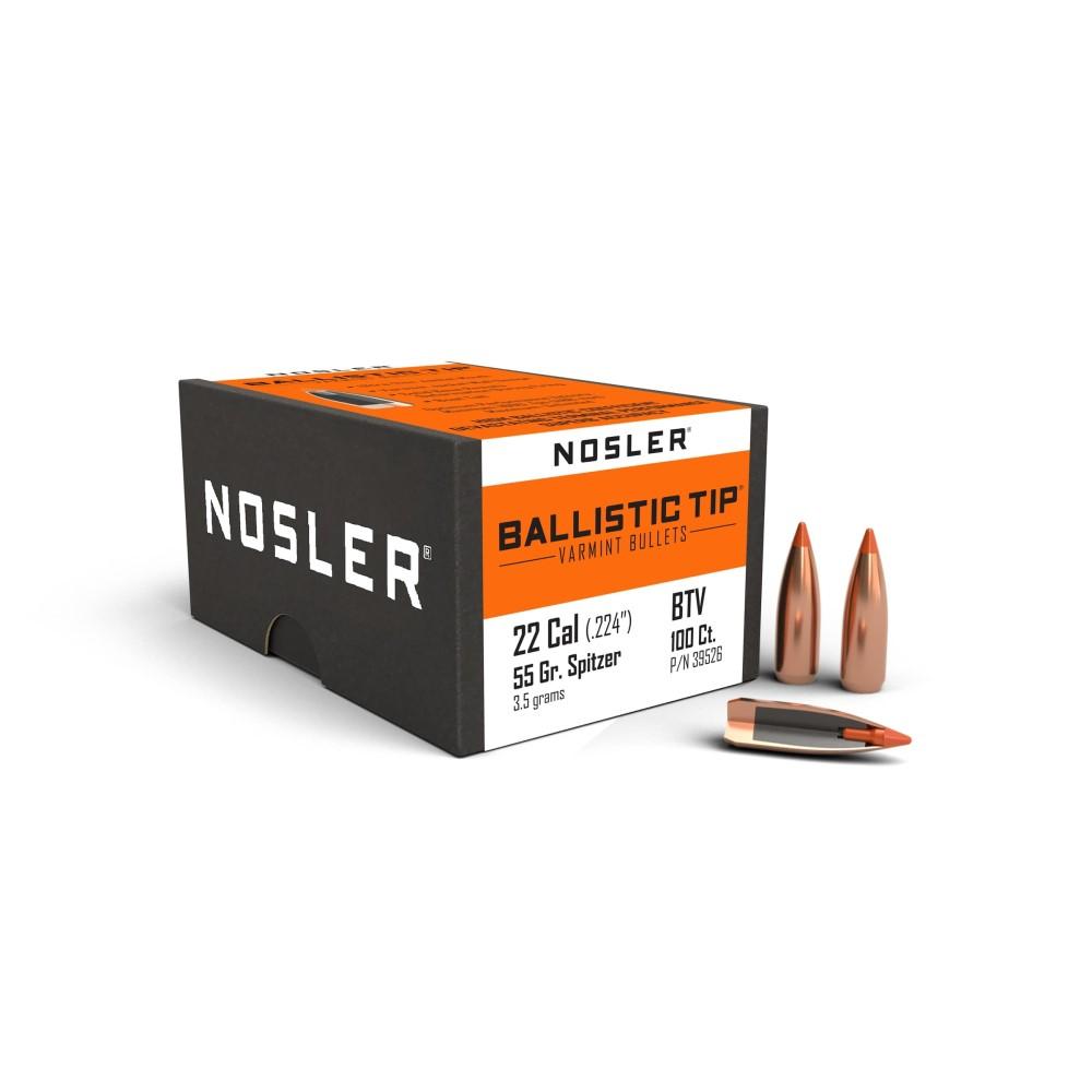 Nosler Bullets Inc. Nosler Ballistic Tip Varmint Bullets .22 cal .224" 55 gr SBT-SB 100/ct