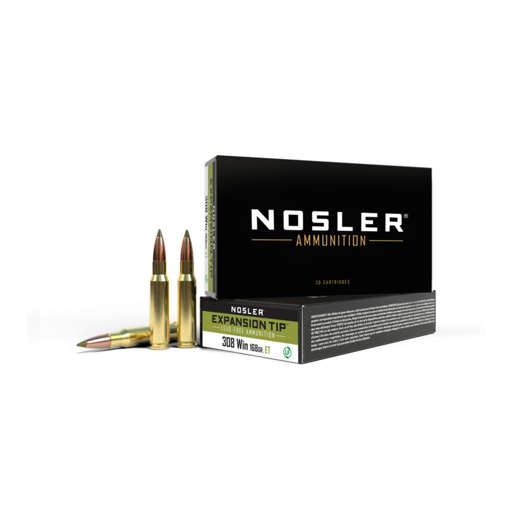 Nosler Bullets Inc. Nosler E-Tip Rifle Ammunition .308 Win 168gr ET 2750 fps 20/ct