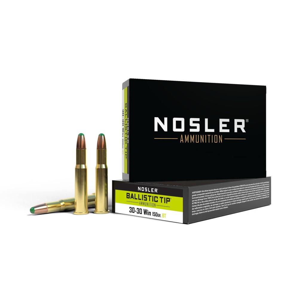 Nosler Bullets Inc. Nosler Ballistic Tip Hunting Rifle Ammunition 30-30 Win 150gr PT 2390 fps 20/ct