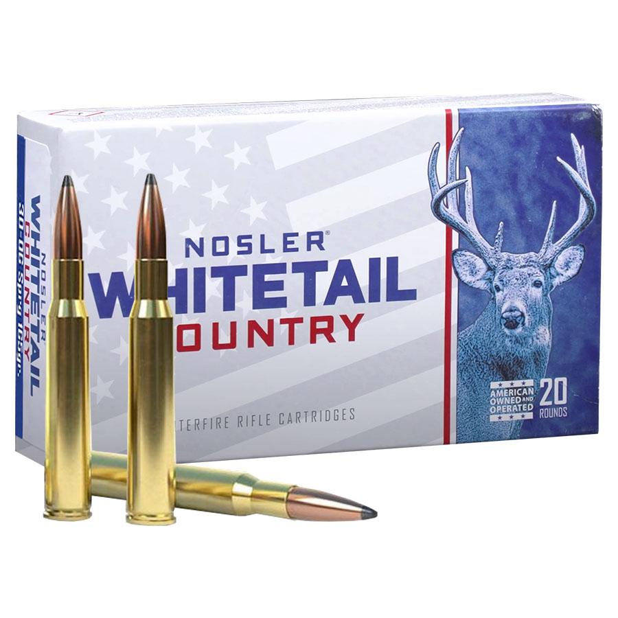 Nosler Whitetail Country Rifle Ammunition .30-06 Sprg 165gr SP 2900 fps 20/ct Nosler Whitetail Country Rifle Ammunition .30-06 Sprg 165gr SP 2900 fps 20/ct