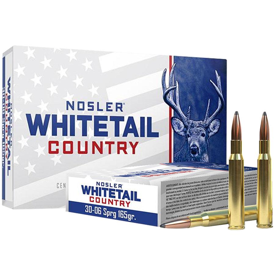 Nosler Whitetail Country Rifle Ammunition .30-06 Sprg 165gr SP 2900 fps 20/ct Nosler Whitetail Country Rifle Ammunition .30-06 Sprg 165gr SP 2900 fps 20/ct