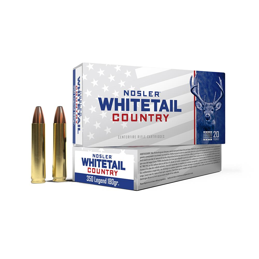 Nosler Bullets Inc. Nosler Whitetail Country Rifle Ammunition 350 Legend 180gr LFN 2100 fps 20/ct