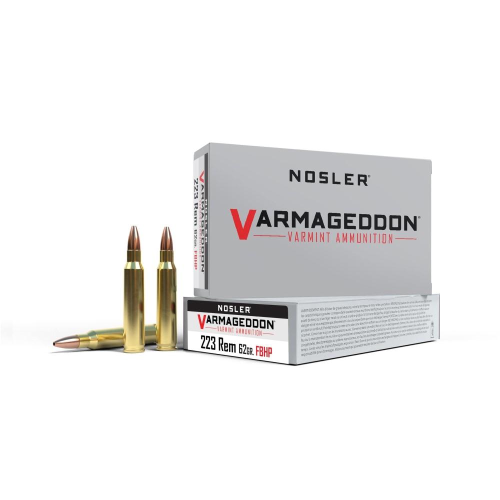 Nosler Bullets Inc. Nosler Varmegeddon Rifle Ammunition .223 Rem 62 gr FBHP 2950 fps 20/ct