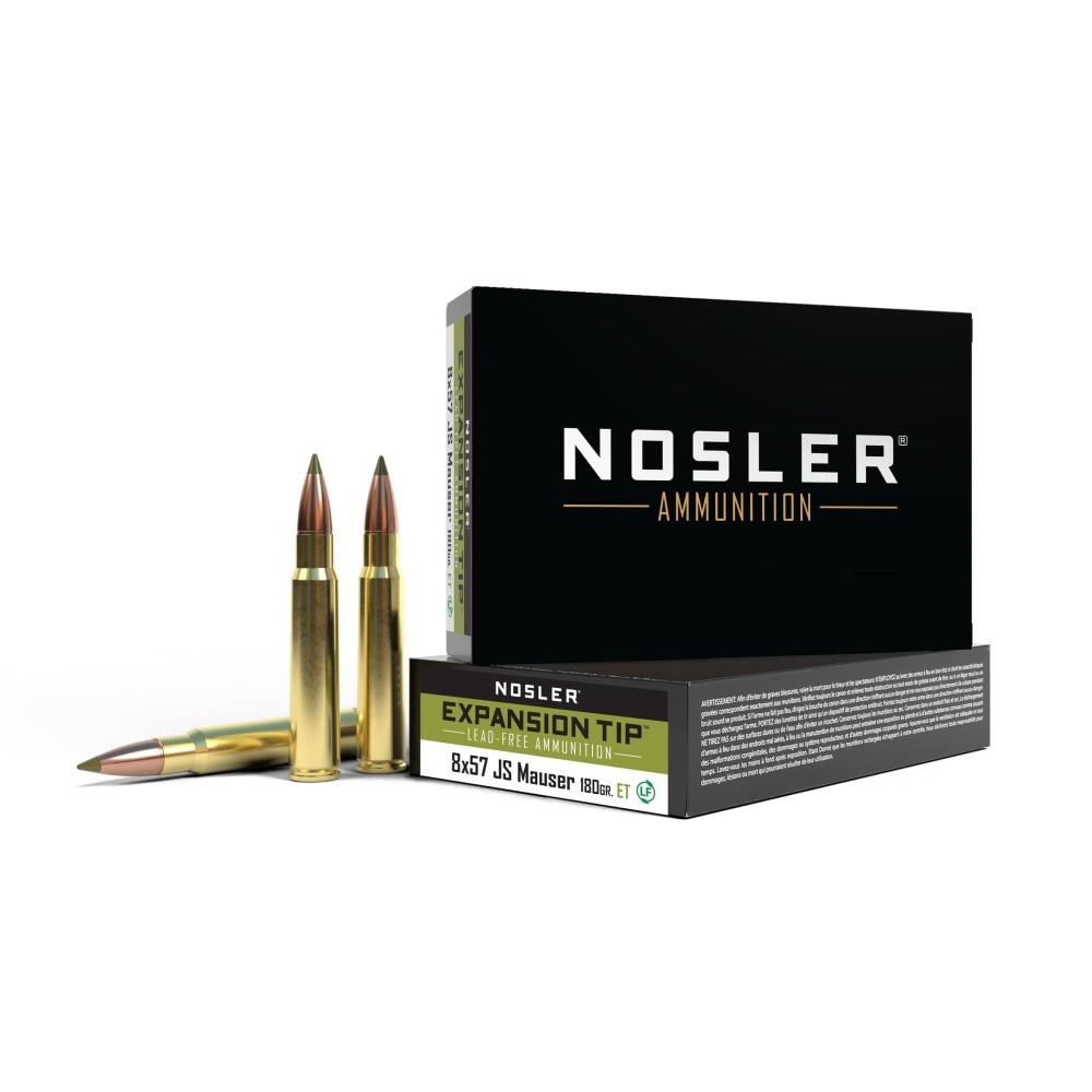 Nosler Bullets Inc. Nosler E-Tip Rifle Ammunition 8x57 JS 180gr PT 2550 fps 20/ct