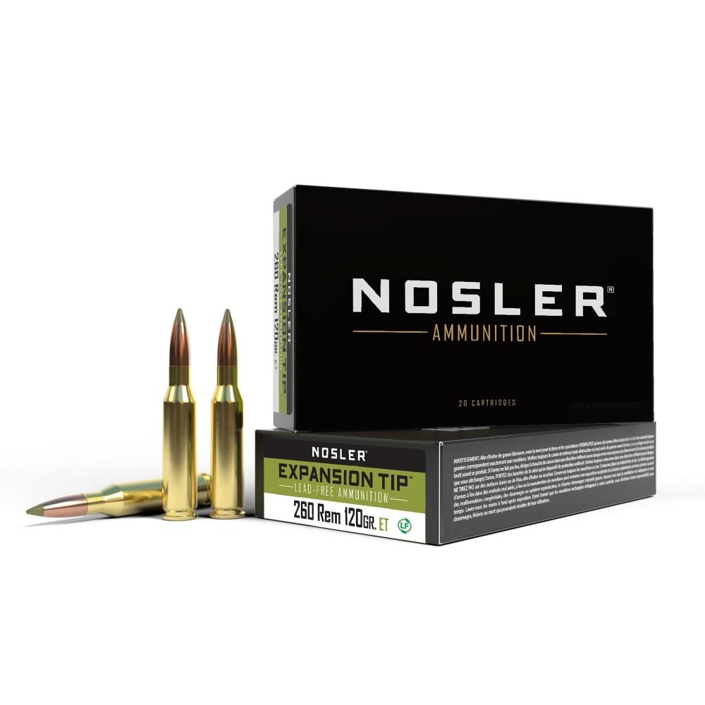 Nosler Bullets Inc. Nosler E-Tip Rifle Ammunition 260 Rem 120gr E-Tip 2750 fps 20/ct