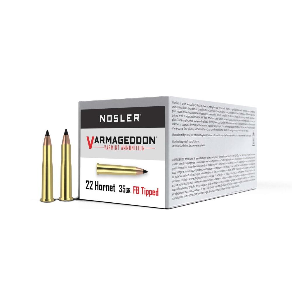 Nosler Bullets Inc. Nosler Varmegeddon Rifle Ammunition .22 Hornet 35 gr FB Tipped 3000 fps 20/ct