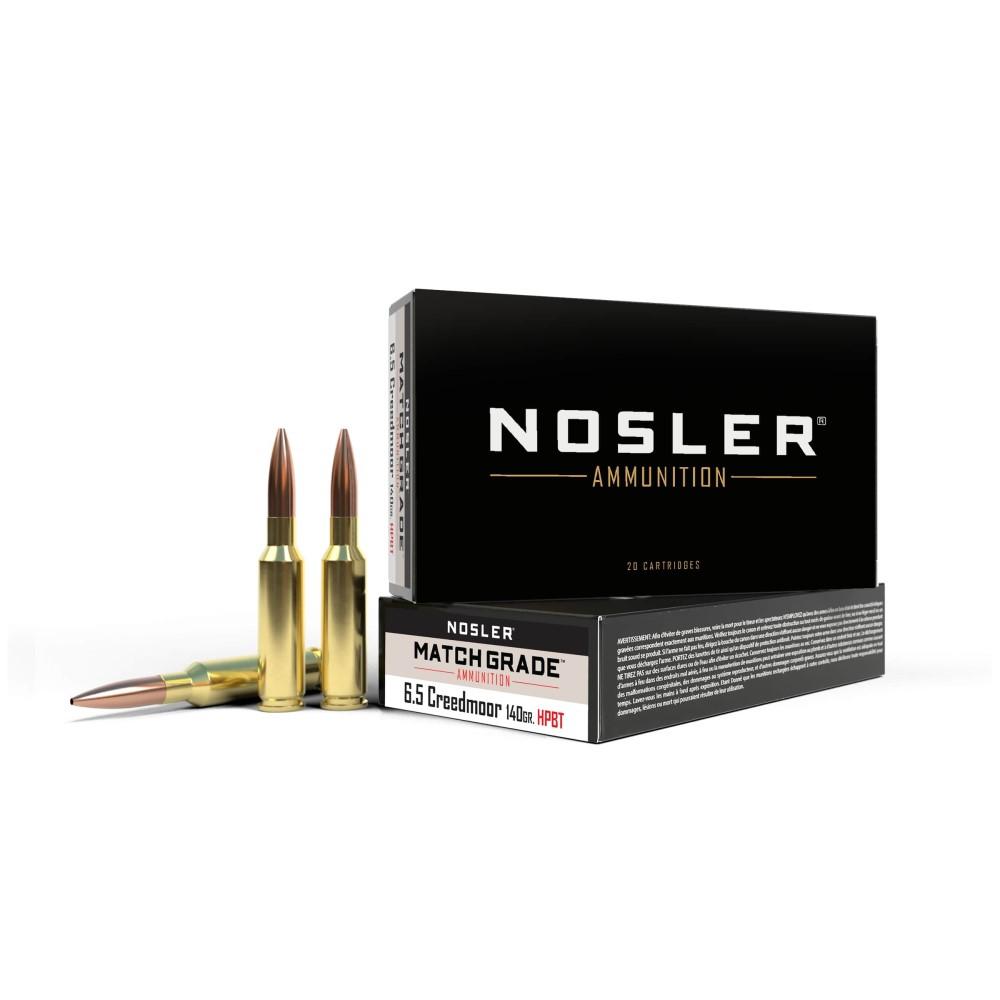 Nosler Bullets Inc. Nosler Match Grade Rifle Ammunition 6.5 Creedmoor 140 gr HPBT 2650 fps 20/ct