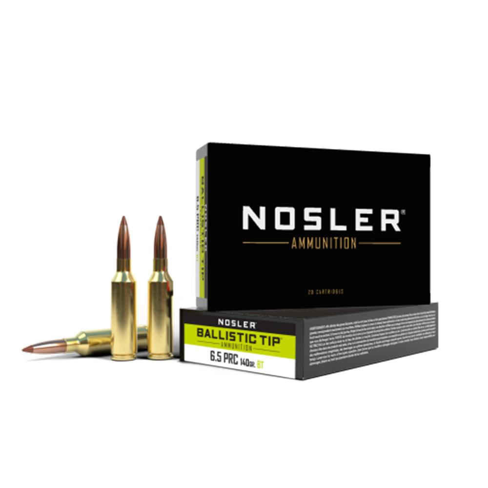 Nosler Bullets Inc. Nosler Ballistic Tip Rifle Ammunition 6.5 PRC 140gr PT 2900 fps 20/ct