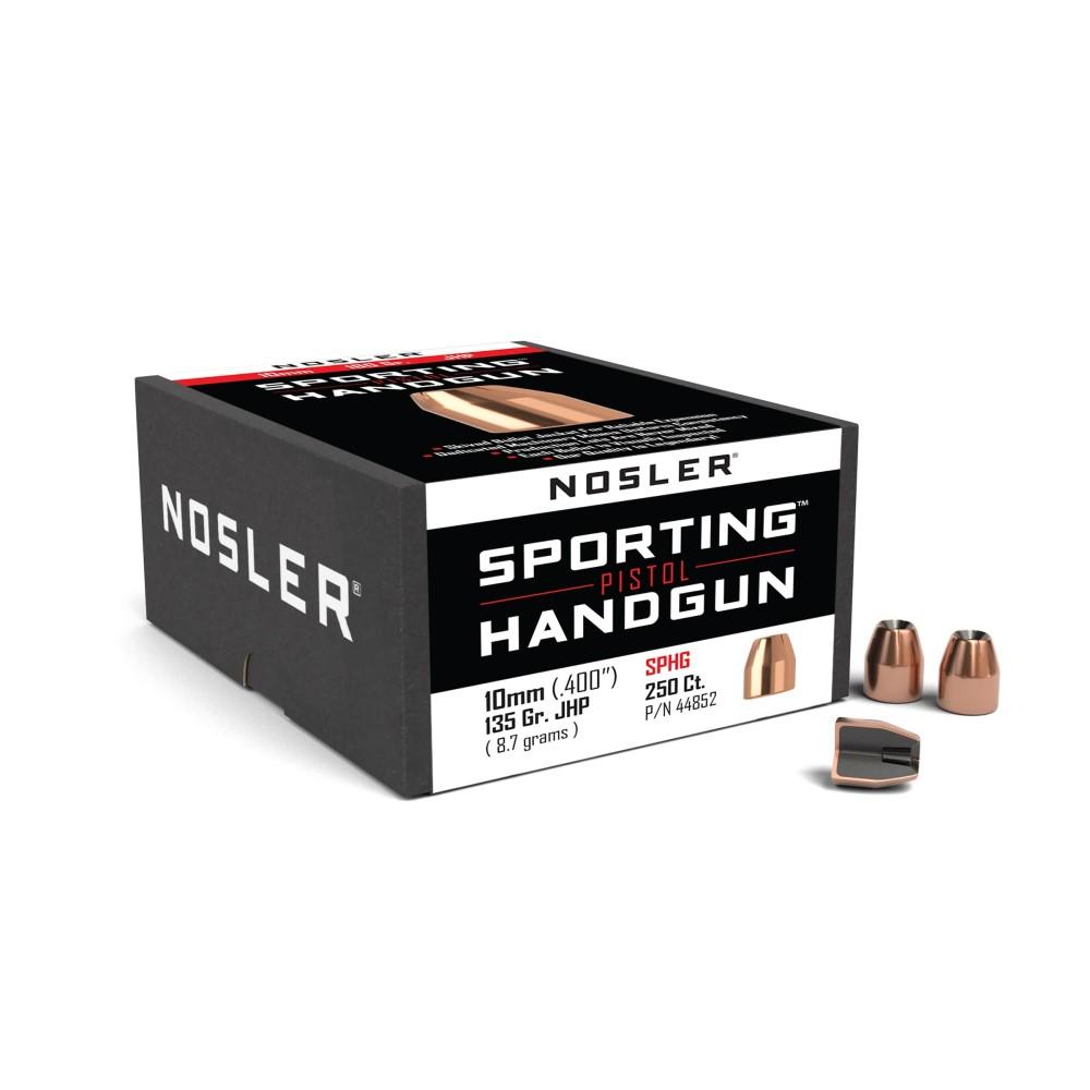 Nosler Bullets Inc. Nosler Sporting Handgun Pistol Bullets .40/10mm .400" 135 gr JHP 250/ct