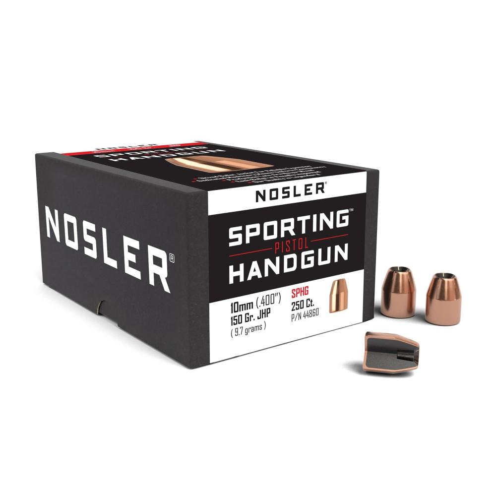 Nosler Bullets Inc. Nosler Sporting Handgun Pistol Bullets .40/10mm .400" 150 gr JHP 250/ct