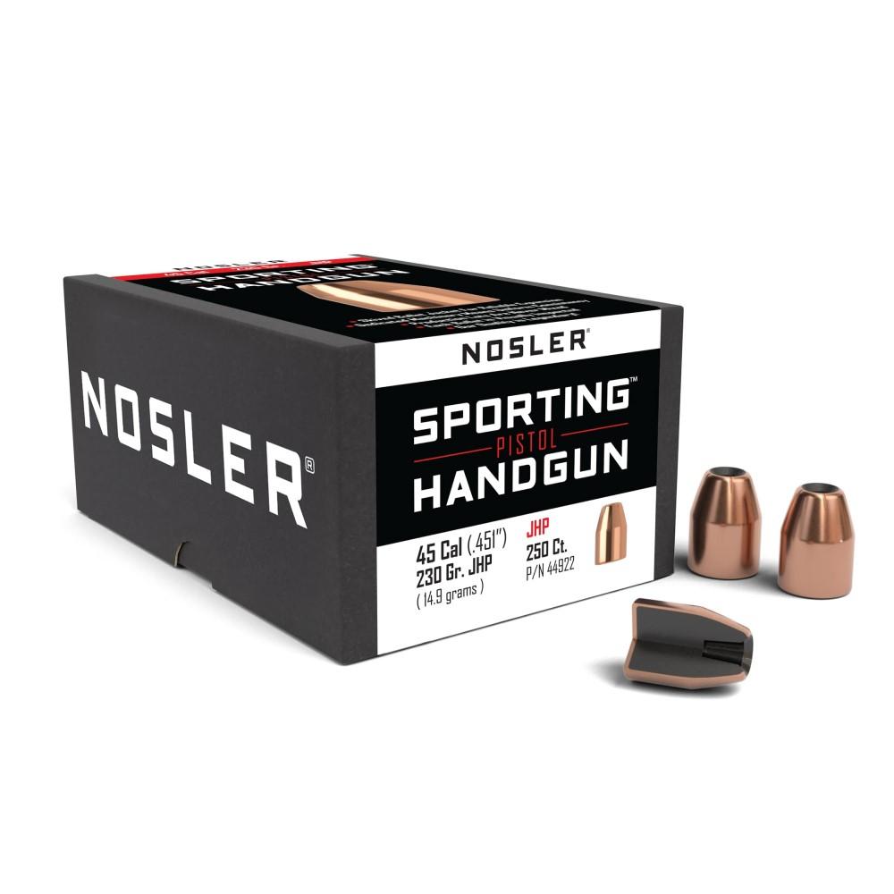 Nosler Bullets Inc. Nosler Sporting Handgun Pistol Bullets .45 cal .451" 230 gr JHP 250/ct