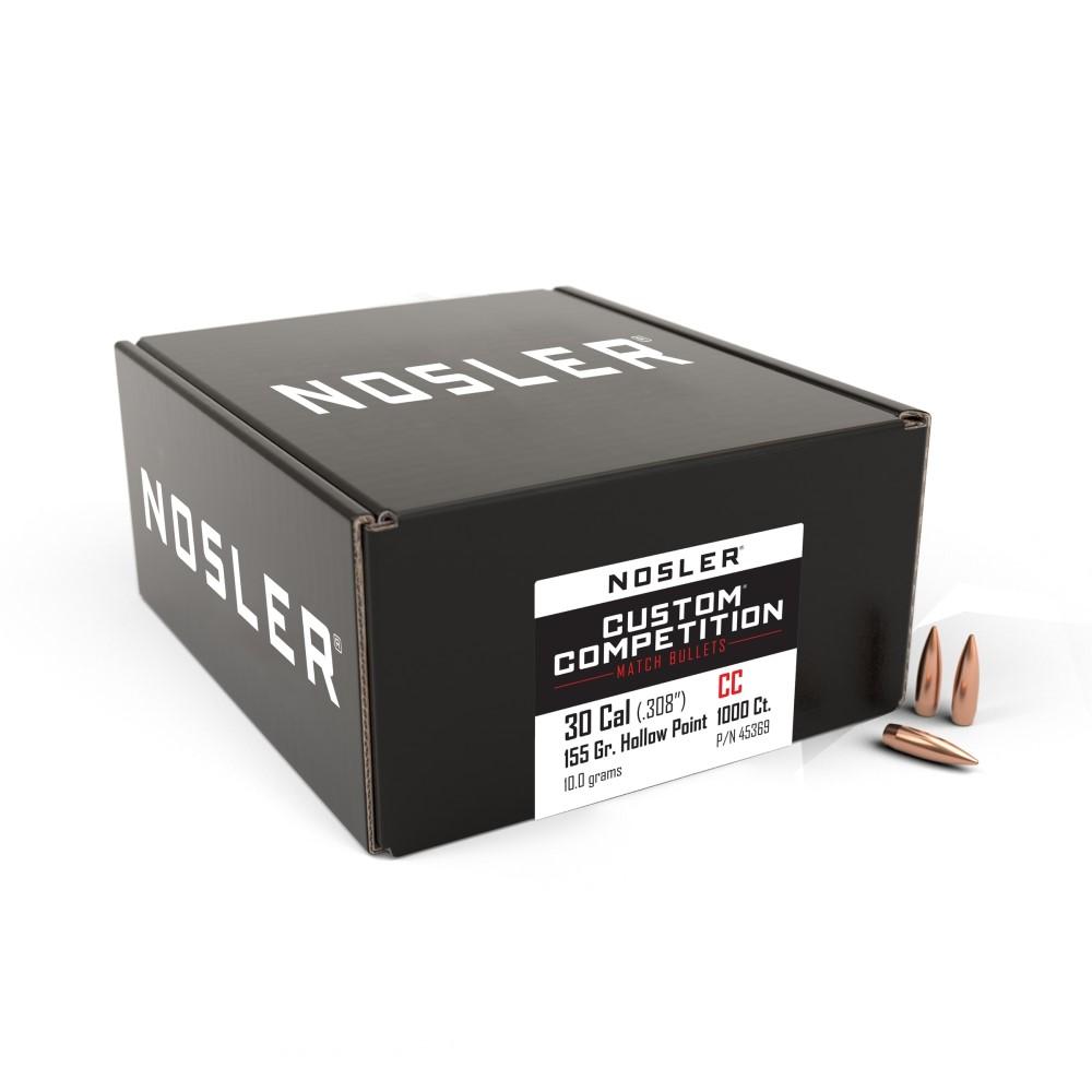 Nosler Bullets Inc. Nosler Custom Competition Bullets .30 cal .308" 155 gr HPBT 1000/ct