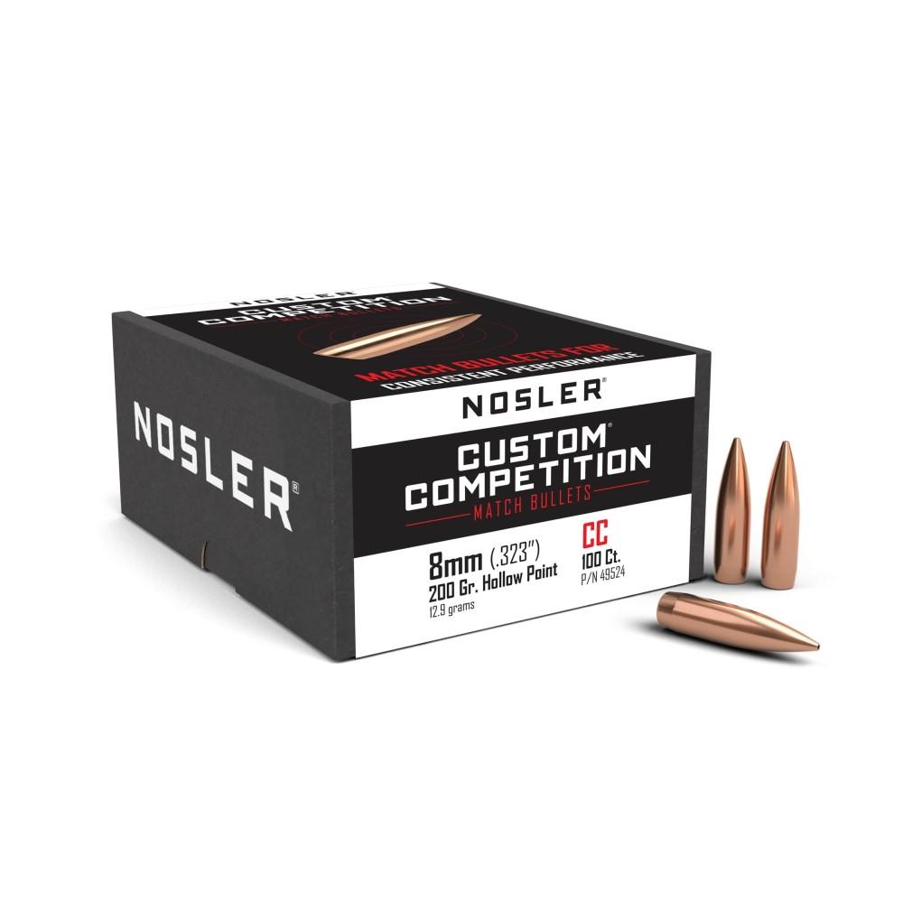 Nosler Bullets Inc. Nosler Custom Competition Rifle Bullets 8mm .323" 200 gr HPBT 100/ct