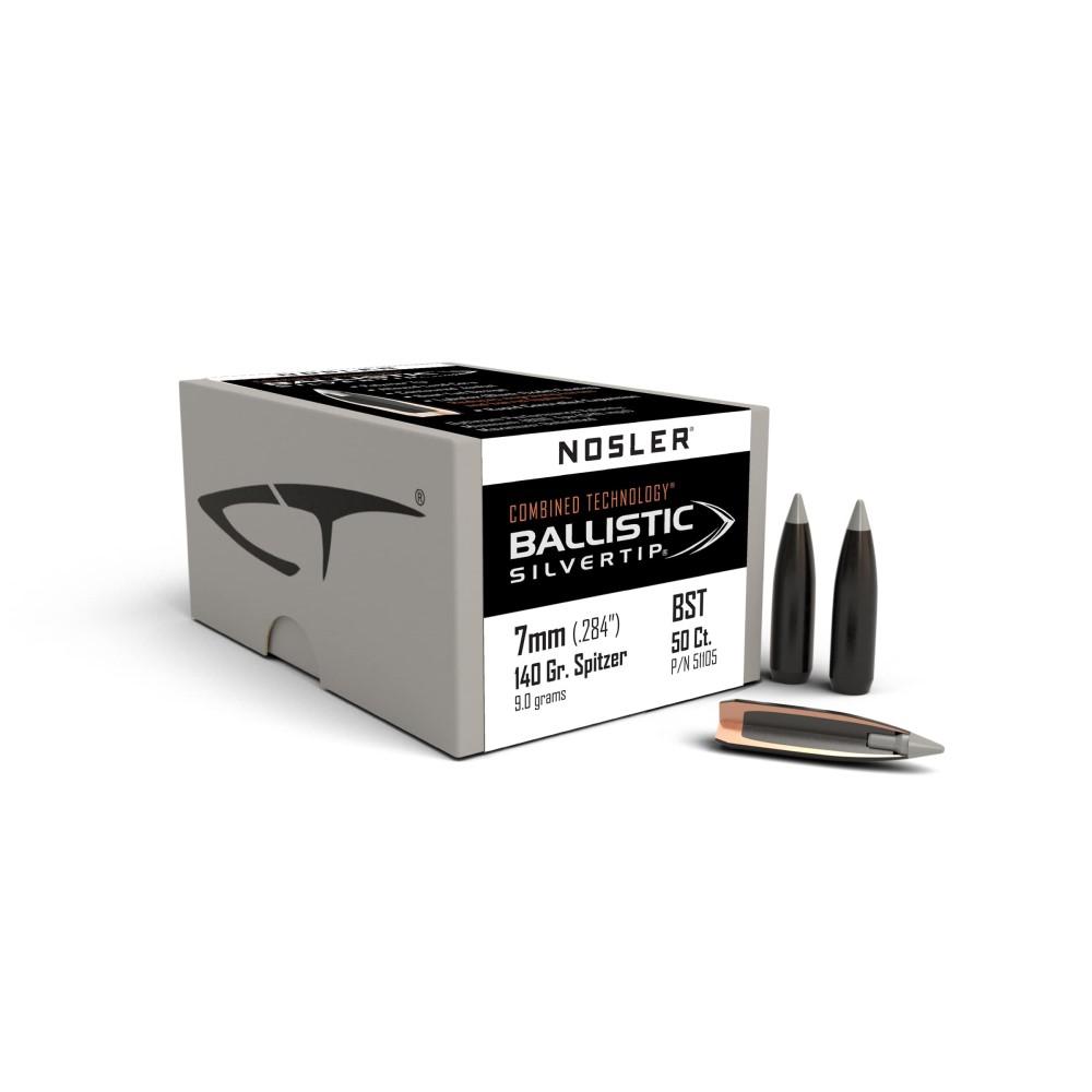 Nosler Bullets Inc. Nosler Ballistic SilverTip Hunting Rifle Bullets 7mm .284" 140 gr SBT-BSTIP 50/ct